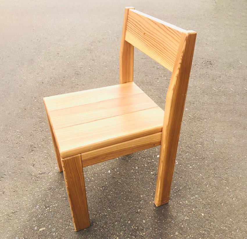 天然木椅子